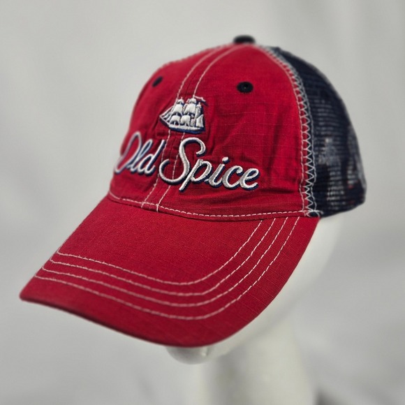 Old Spice #14 Tony Stewart Authentics NASCAR‎ Hat Red Blue Baseball Cap Chase - Picture 1 of 8